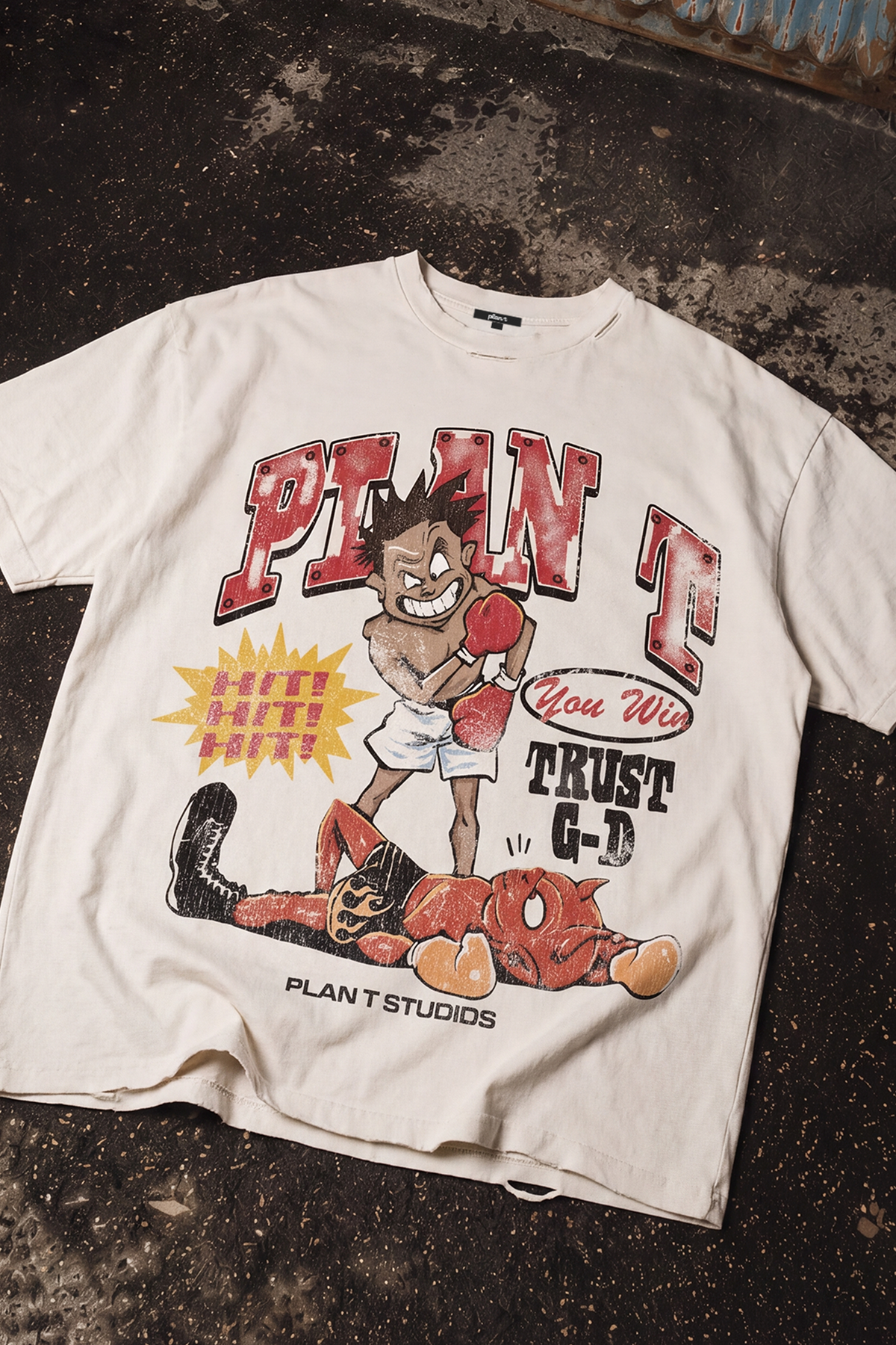TRUST HIM ULTIMATE OVERSIZE TEE - CREAM