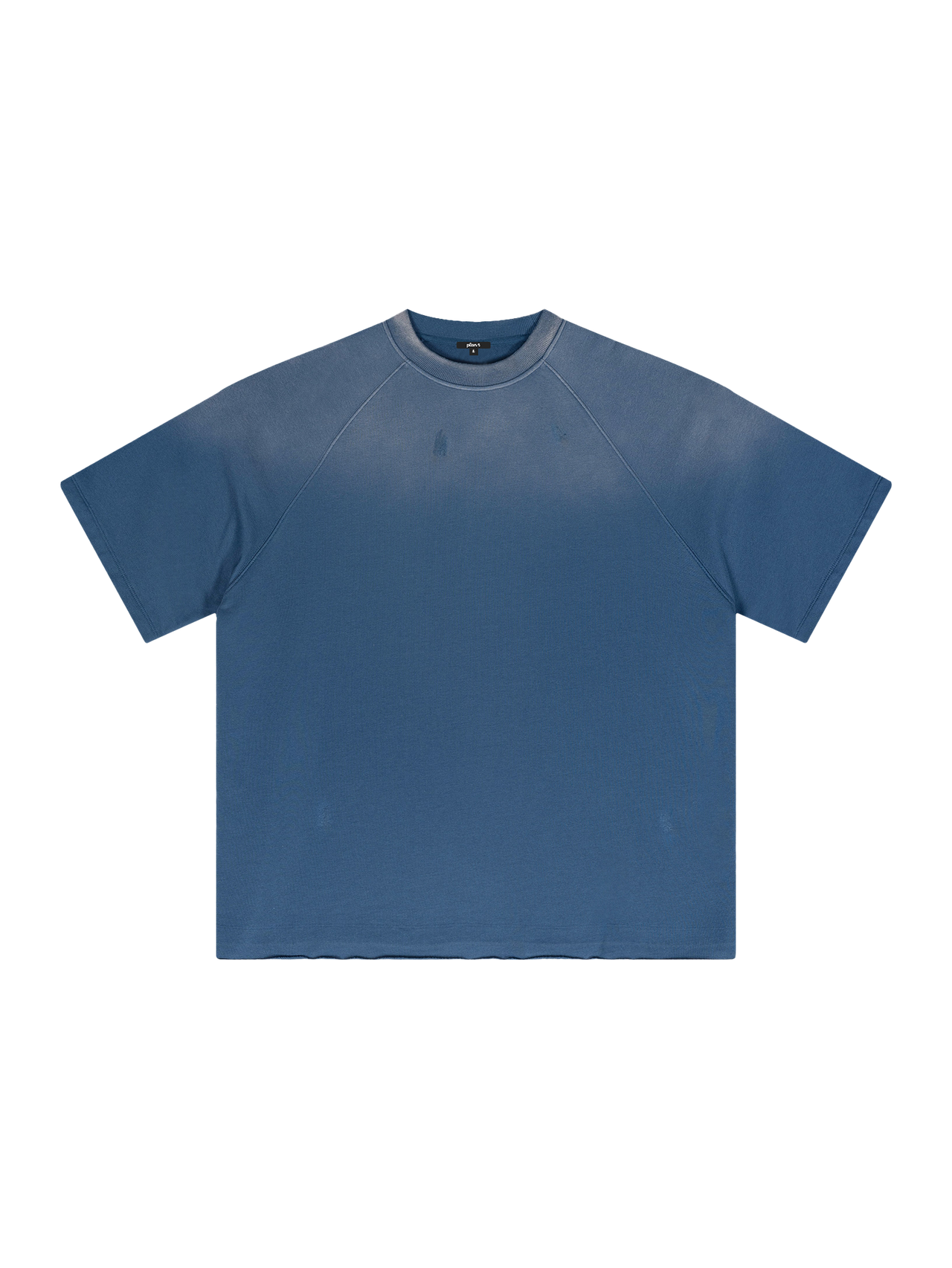 חולצה לגבר ווש 300 גרם צבע כחול מכובס קדימה