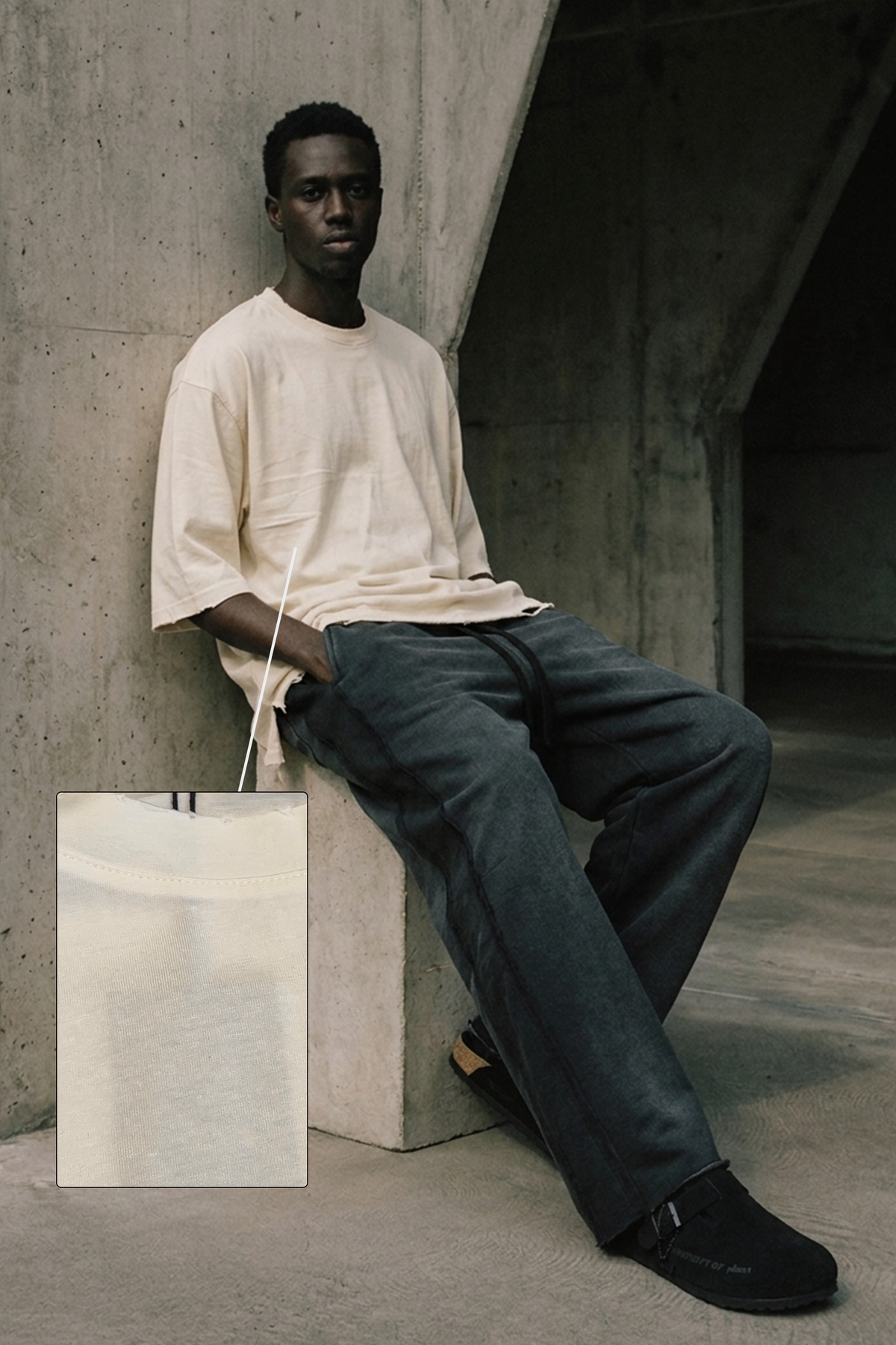 ULTIMATE OVERSIZE 3/4 SLEEVE - CREAM