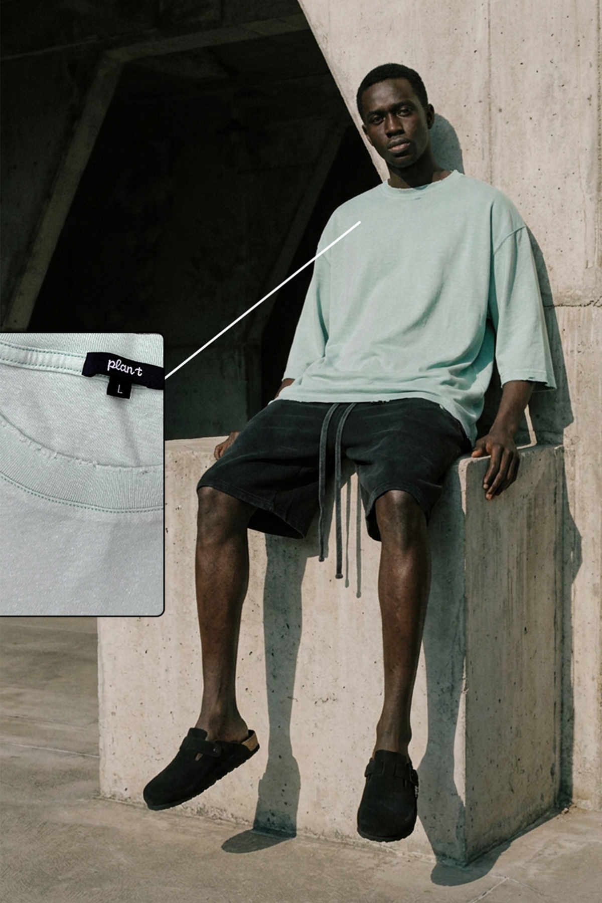 RELAXED OVERSIZE REGULAR SLEEVE - TURQUISE
